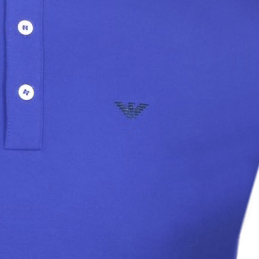 Alternative Image for ProductEmporio Armani Short Sleeved Polo T Shirt Blue3